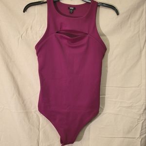 Express Bodycon Cutout Bodysuit, Size XS
